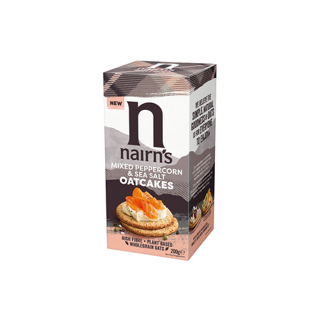 Nairn's Mixed Peppercorn & Sea Salt Oatcakes Case of 8 x 200g