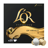 L'OR Or Absolu Espresso Coffee Capsules 20 Nespresso Compatible