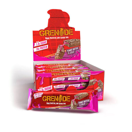 Grenade Peanut Butter Jelly Protein Bars box of 12
