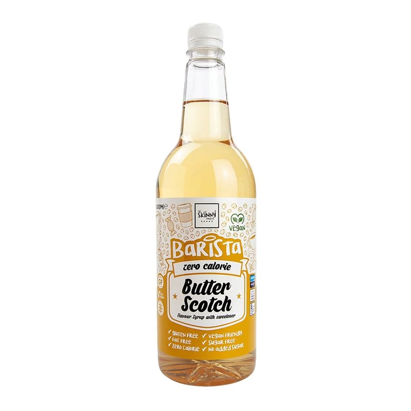 Skinny Food Butter Scotch Barista Syrup 1 Litre Bottle