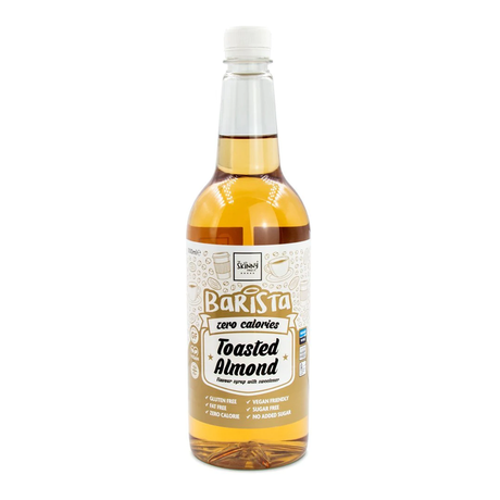 Skinny Food Toasted Almond Barista Syrup 1 Litre Bottle