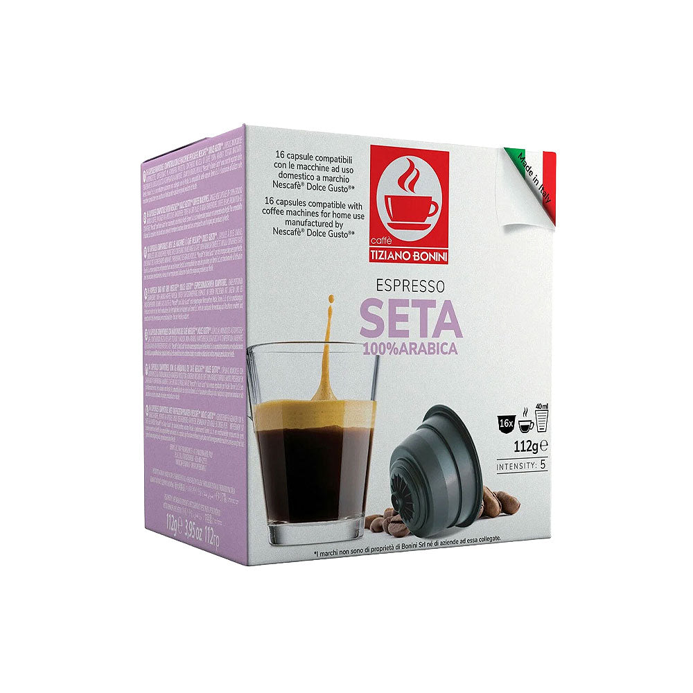 Tiziano Bonini Dolce Gusto Compatible  Espresso Seta Coffee Pods