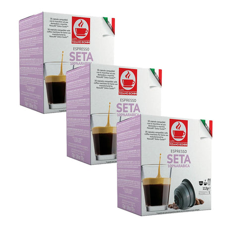 Tiziano Bonini Dolce Gusto Compatible 3 x 16 Espresso Seta Coffee Pods