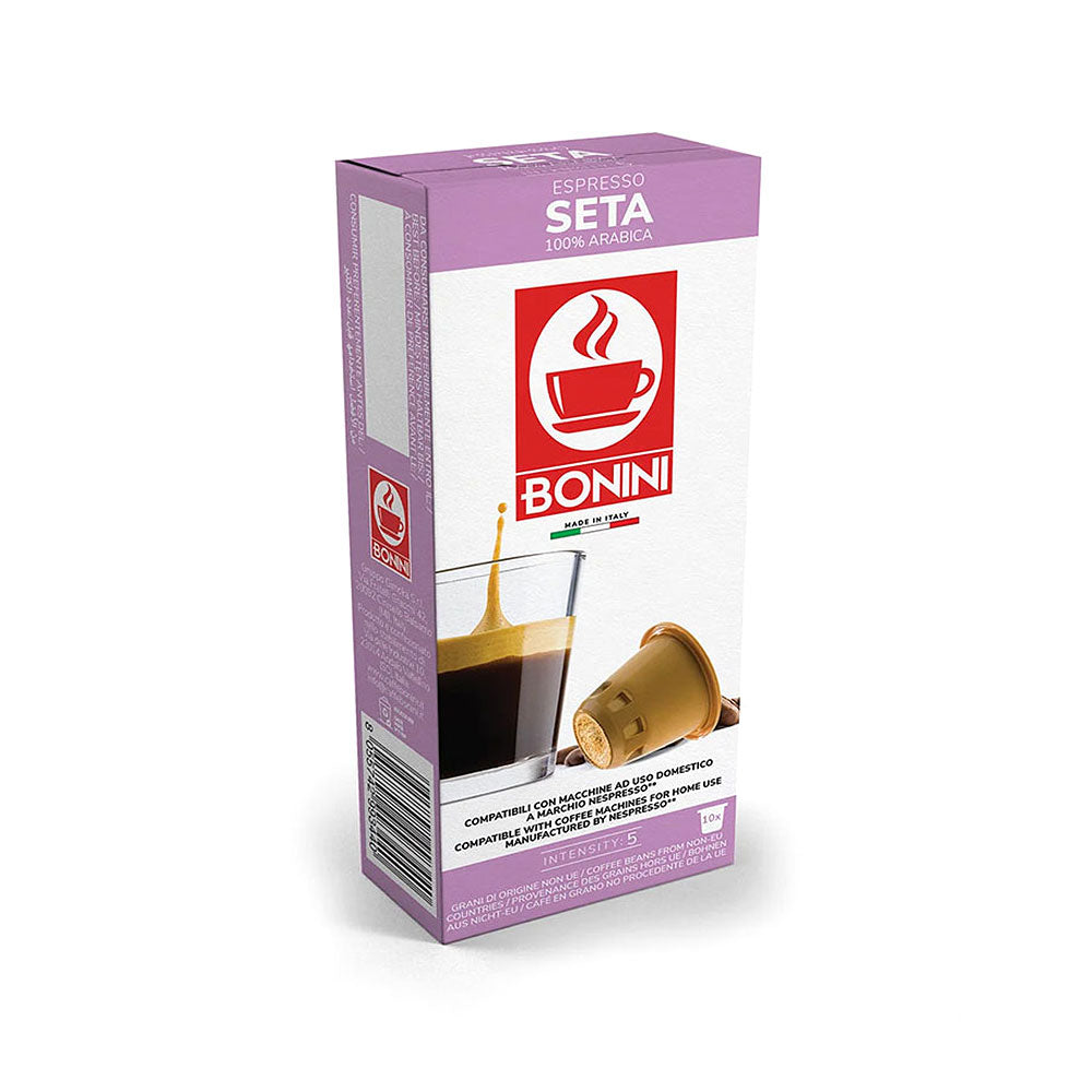 Bonini Espresso Seta Capsules 10 Nespresso Compatible Pods