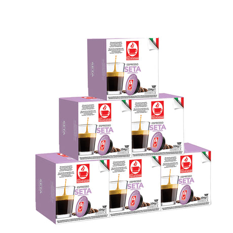 Tiziano Bonini Espresso Seta 6 x 16 Lavazza A Modo Mio Compatible Coffee Pods