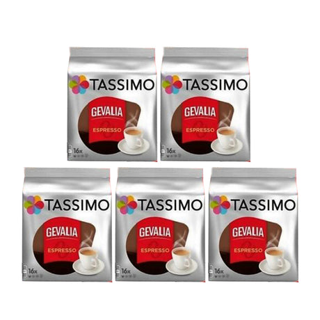 Products Tassimo T Discs Gevalia Espresso Classico Case of 5 Packets