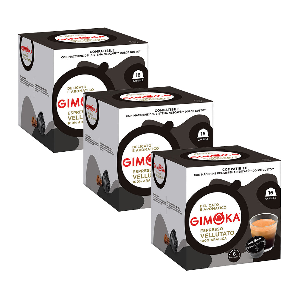 Gimoka Dolce Gusto Compatible 3 x 16 Velvety Espresso Coffee Pods