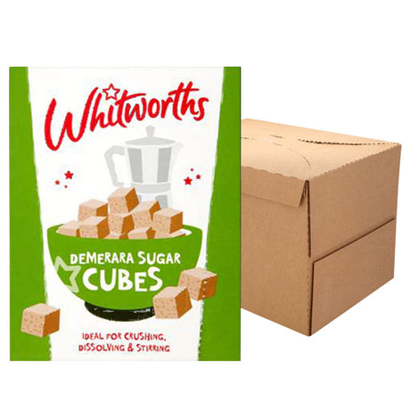 Whitworths Demerara Sugar cubes case 10 x 500g box