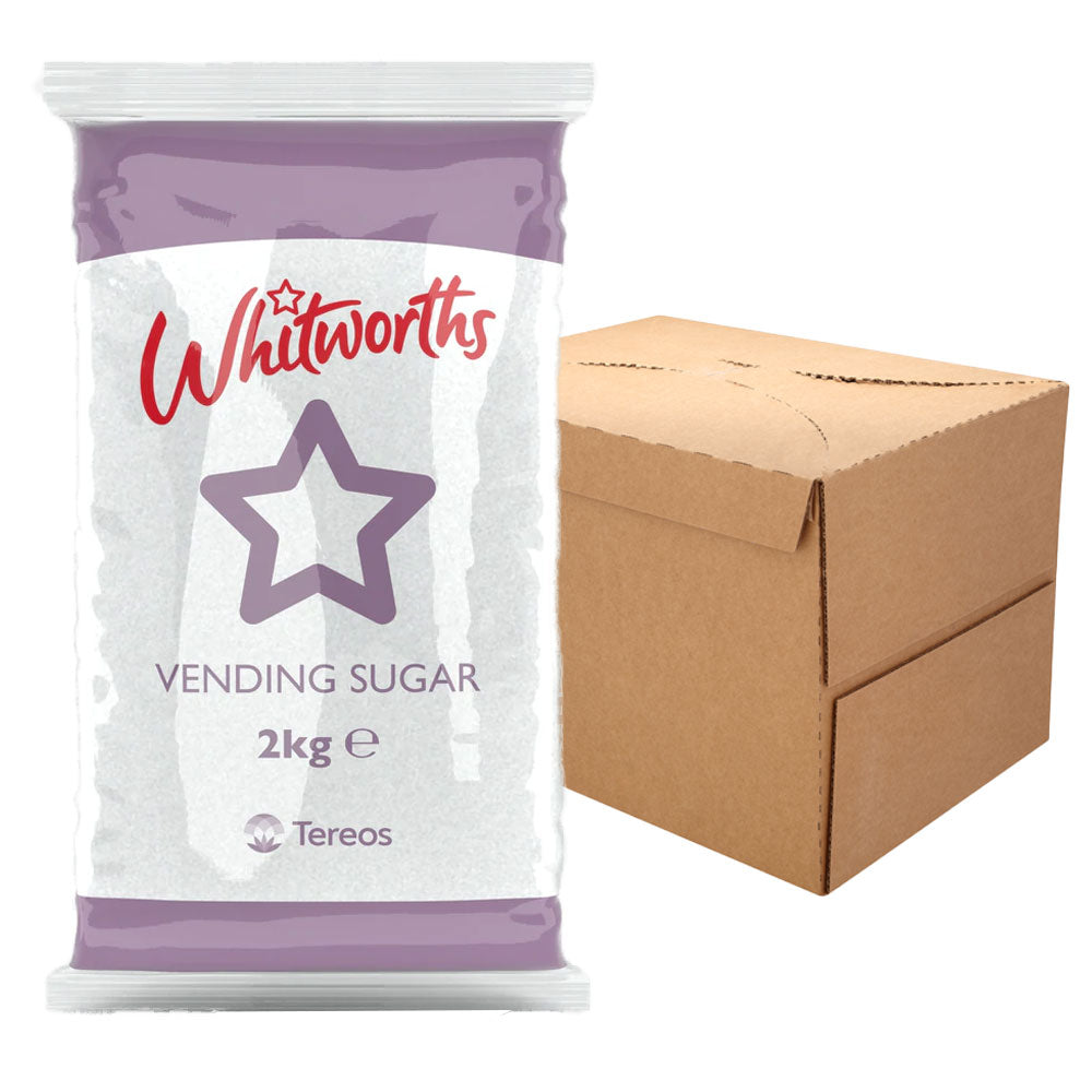 Whitworths Vending Sugar Case of 6 x 2Kg bags with box