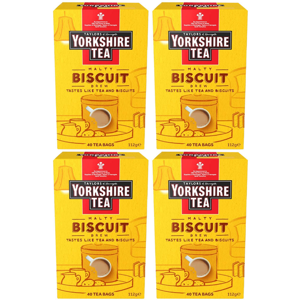 Yorkshire Tea Biscuit Brew Tea Bags 4 x 40