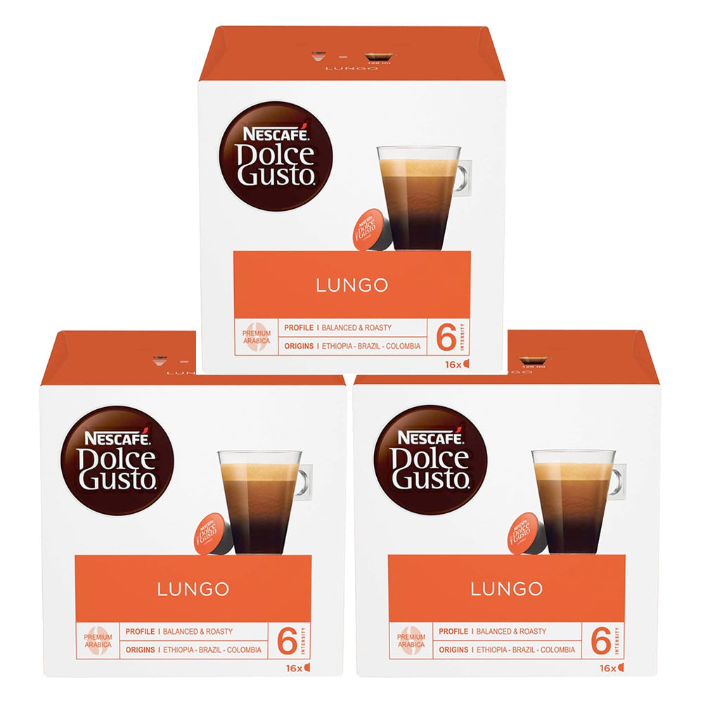 Nescafe Dolce Gusto Lungo Black Coffee Pods 3 x 16 Drinks – Coffee Supplies  Direct