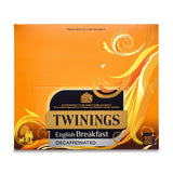 Twinings English Breakfast Decaffeinated 100 String & Tag Tea Bags box