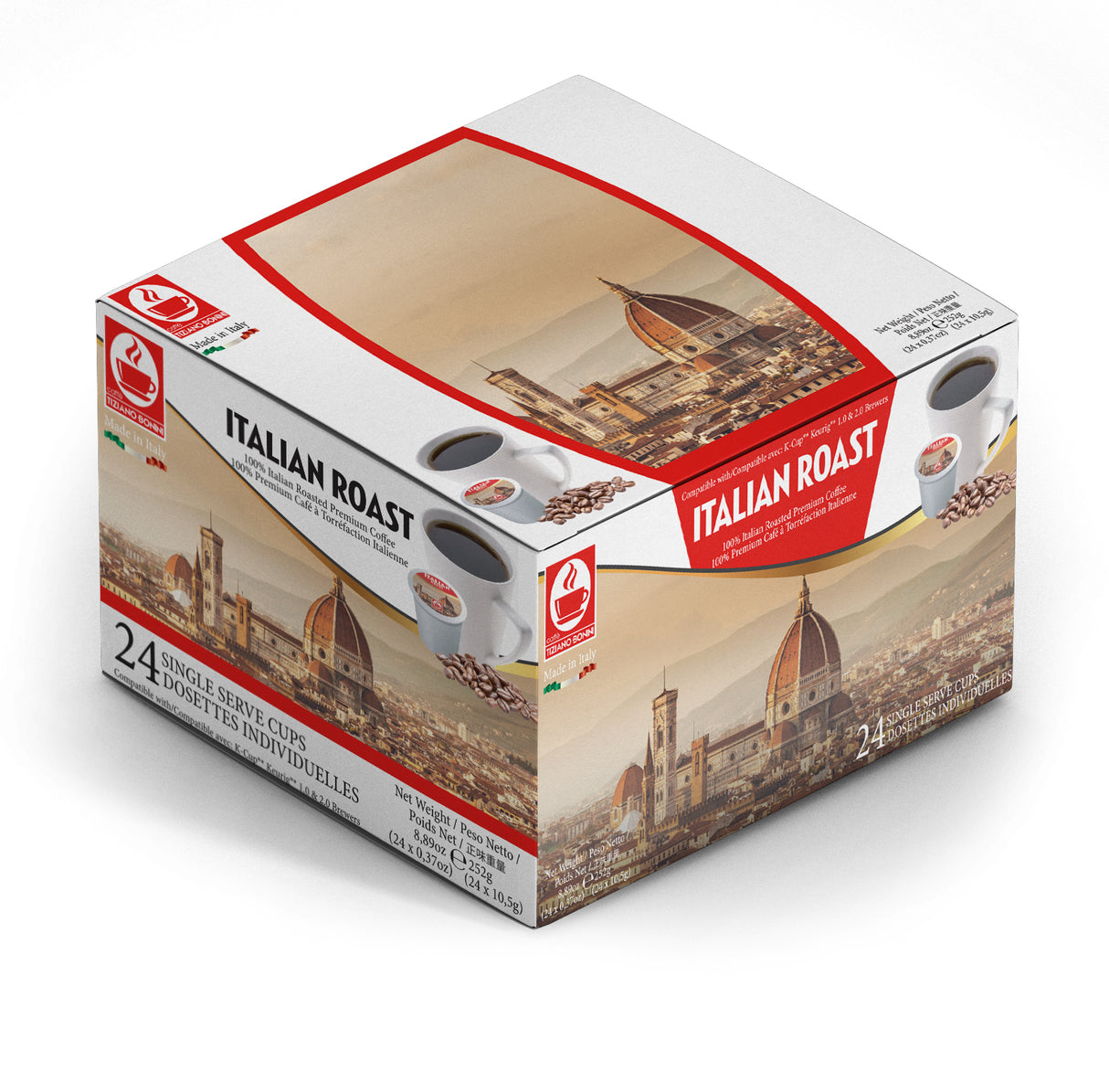 Tiziano Bonini Italian Roast Keurig K-Cup Compatible Pods 24 Pack's