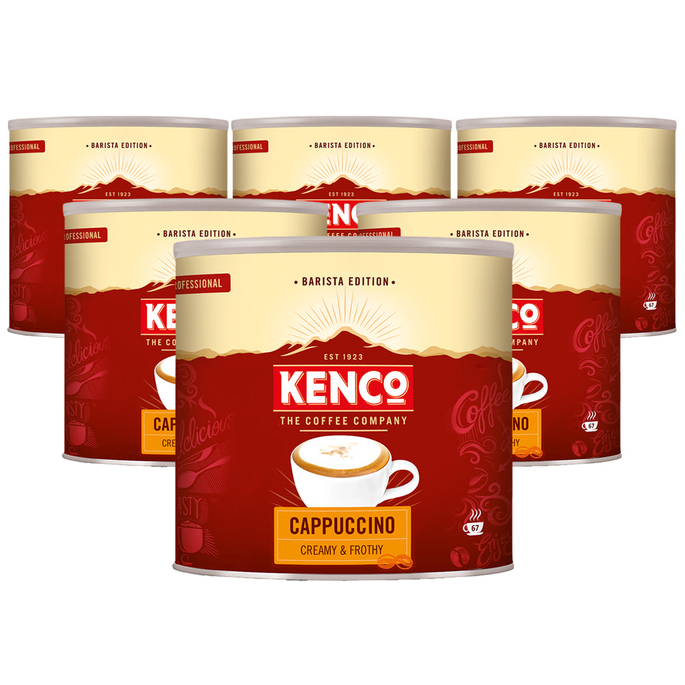 Kenco Cappuccino Instant Coffee Tins 6x1Kg