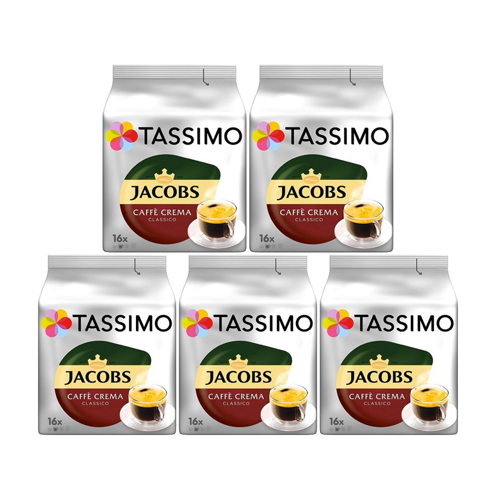 Tassimo T Discs Jacobs Caffe Crema Classico Coffee pods 5 x 16 – Coffee  Supplies Direct