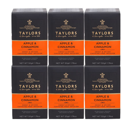 Taylors of Harrogate Apple and Cinnamon 6 x 20 Envelope Tea Bags