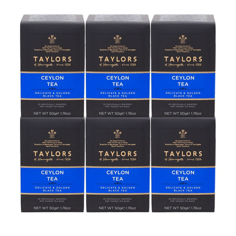 Taylors of Harrogate Ceylon 6 x 20 Envelope Tea Bags