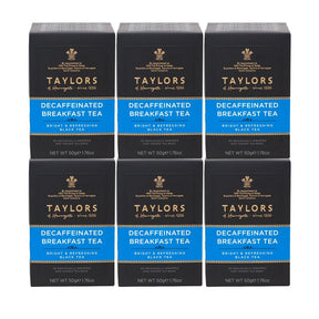 Taylors of Harrogate Decaffeinated Breakfast 6 x 20 Envelope Tea Bags