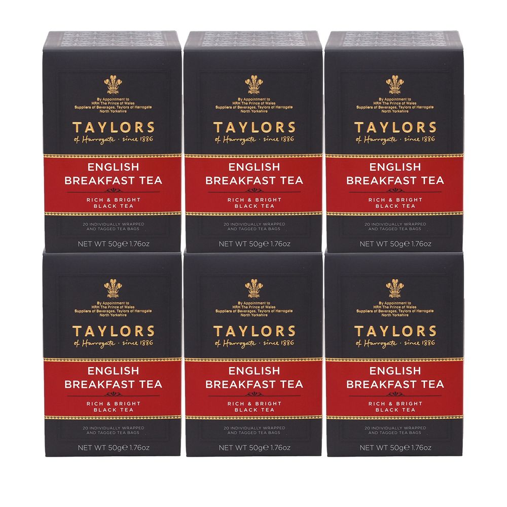 Taylors of Harrogate English Breakfast 6 x 20 Envelope Tea Bags