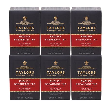 Taylors of Harrogate English Breakfast 6 x 20 Envelope Tea Bags
