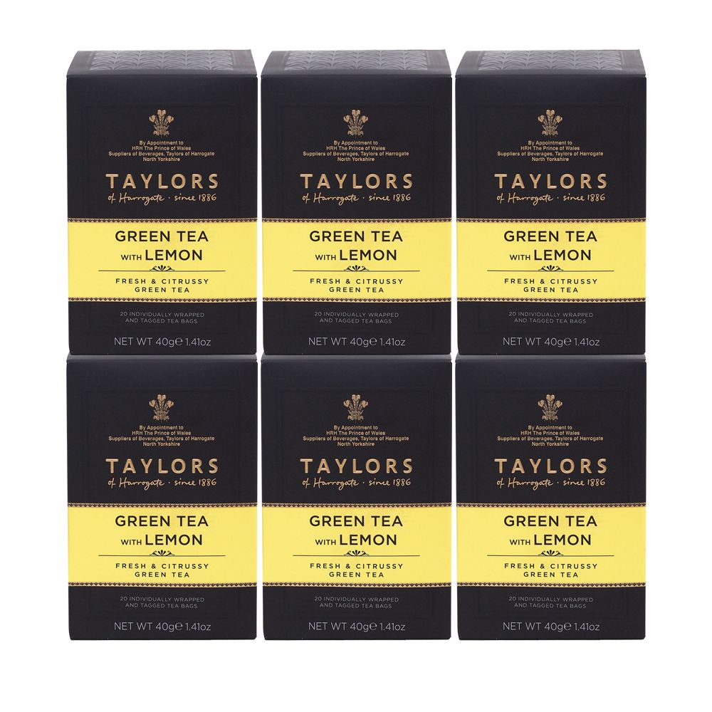 Taylors of Harrogate Green Tea with Lemon 6 x 20 Envelope Tea Bags