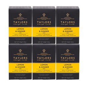 Taylors of Harrogate Lemon & Ginger 6 x 20 Envelope Tea Bags