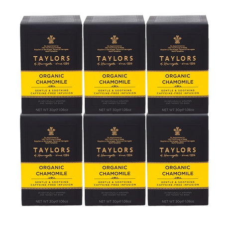 Taylors of Harrogate Organic Chamomile 6 x 20 Envelope Tea Bags