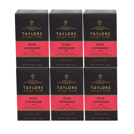 Taylors of Harrogate Rose Lemonade 6 x 20 Envelope Tea Bags