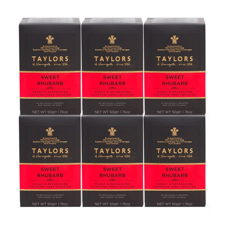 Taylors of Harrogate Sweet Rhubarb 6 x 20 Envelope Tea Bags