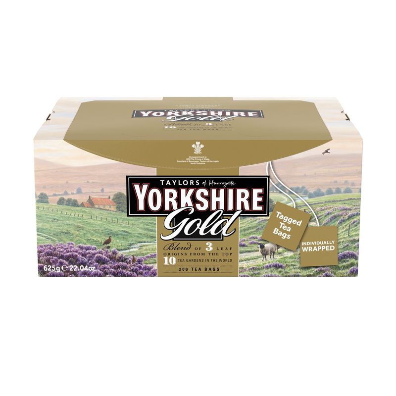 Yorkshire Gold Envelope String & Tag Tea Bags 1x200 – Coffee