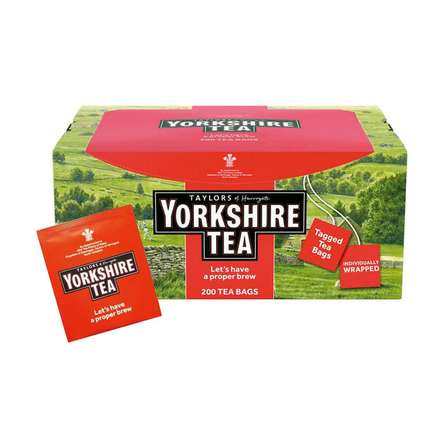 Yorkshire Tea Envelope String & Tag Tea Bags 1x200 – Coffee Supplies Direct